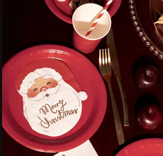 Servetter - Jultomten "Merry Christmas" -1