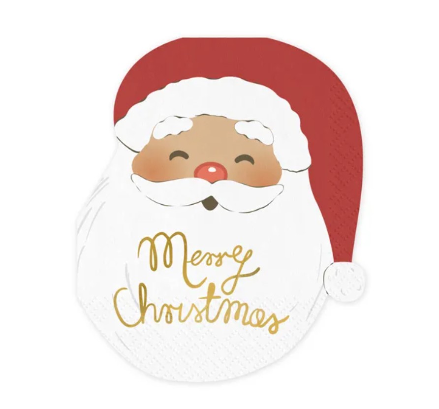 Servetter - Jultomten "Merry Christmas"