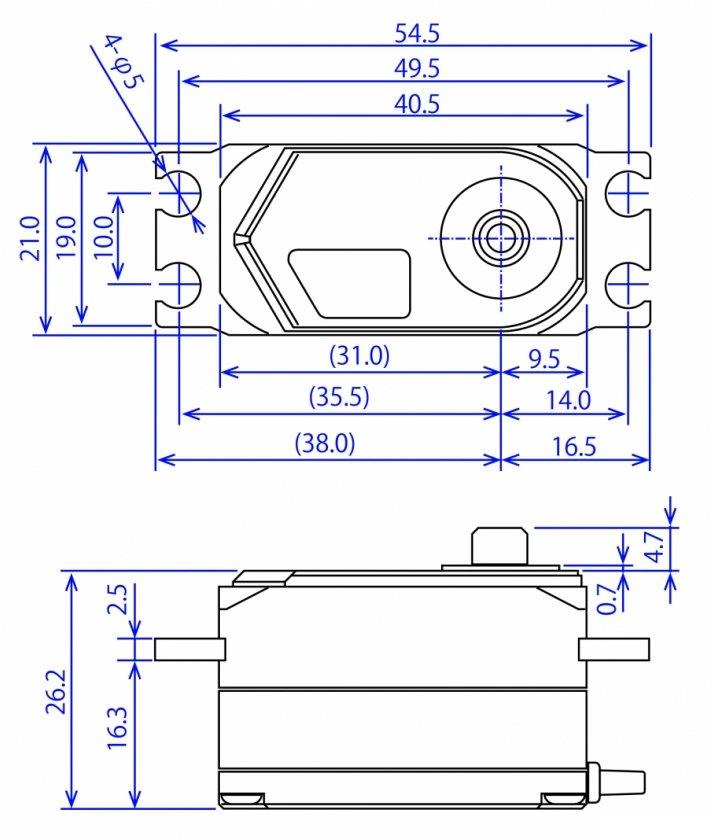 Futaba HPS-CD701 Driftservo 17kg 0.045s Lågprofil S.BUS/HV - 4