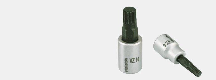 Proxxon 3/8inch spline socket bit VZ 8, 50 mm length