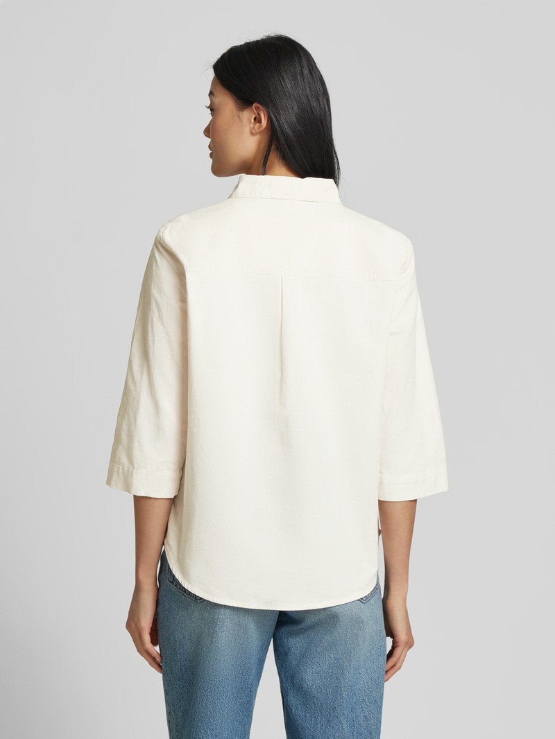 LTD QR Corduroy Shirtcollar Blouse - Lucid White - Street One - 3