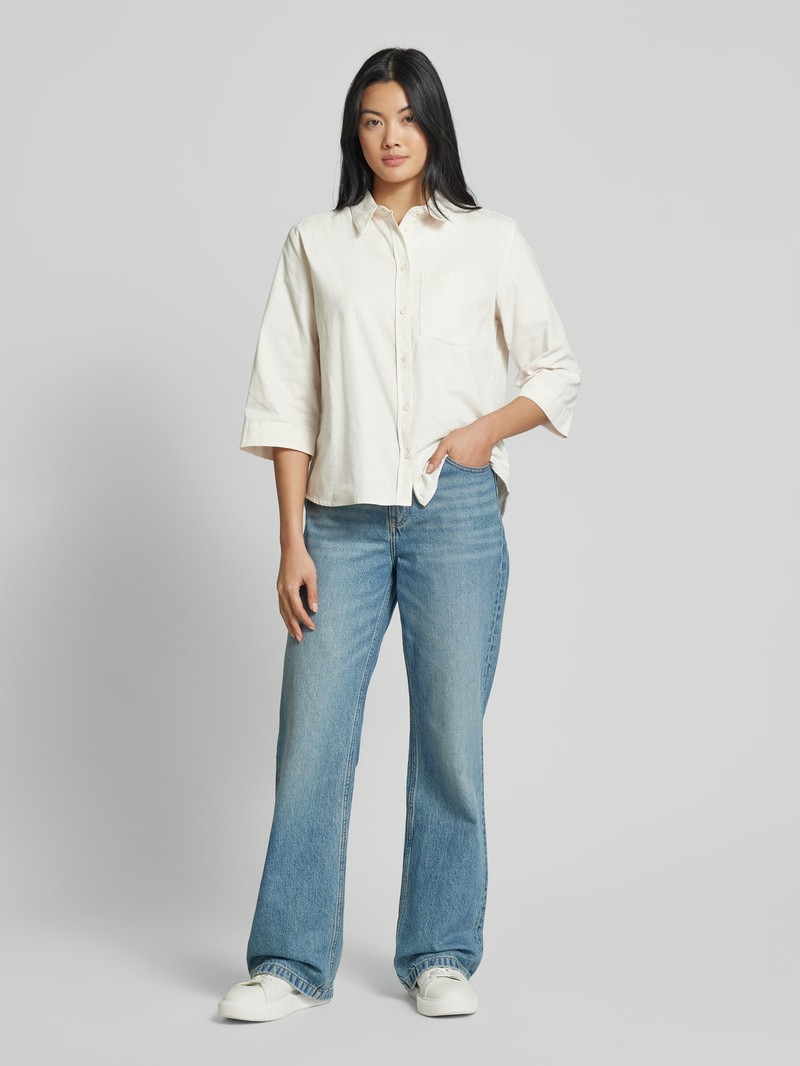 LTD QR Corduroy Shirtcollar Blouse - Lucid White - Street One - 4