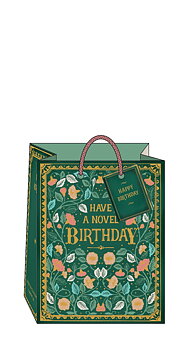 Storybook Novel Folral Medium Portrait Gift Bag