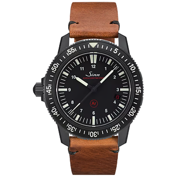 603.020 Sinn EZM 3 S svart eller brunt kalvskinn i vintage stil 