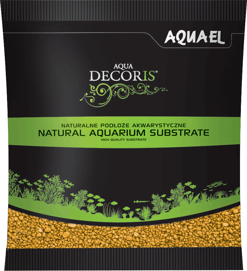 Aquael Decoris Färgat Kvartsgrus Gul 2-3mm, 1kg