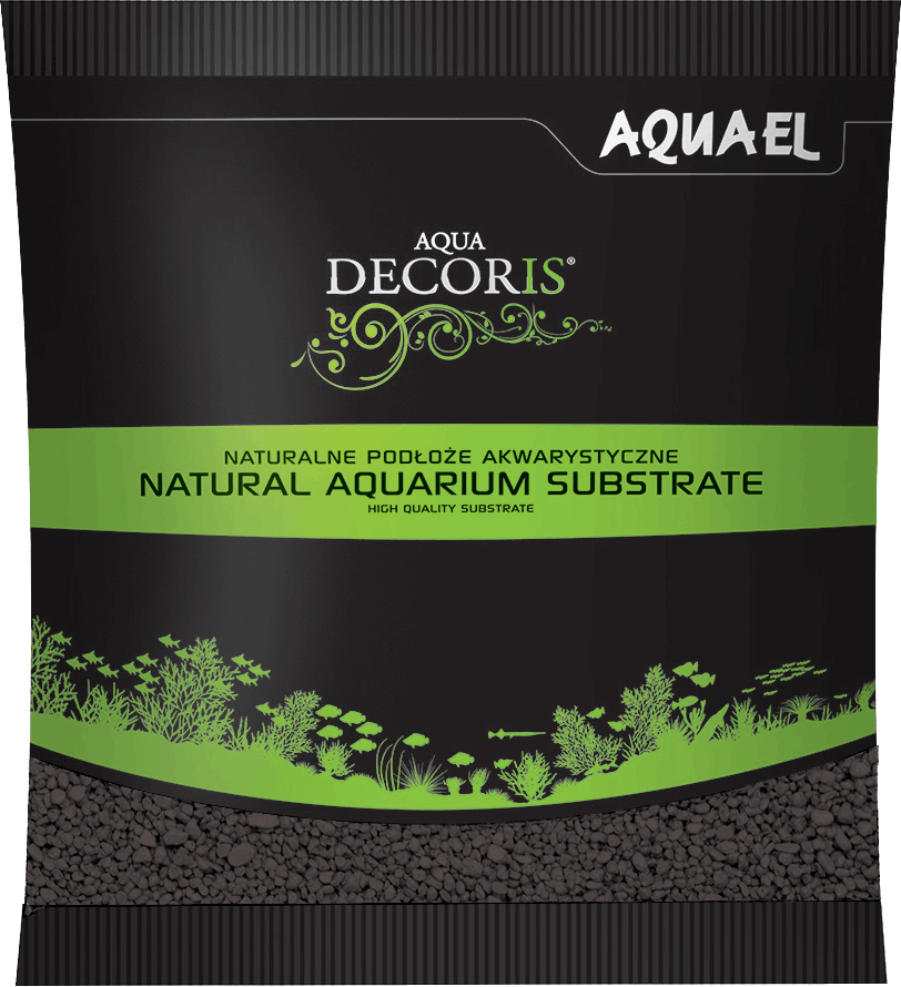 Aquael Decoris Färgat Kvartsgrus Svart 2-3mm, 1kg