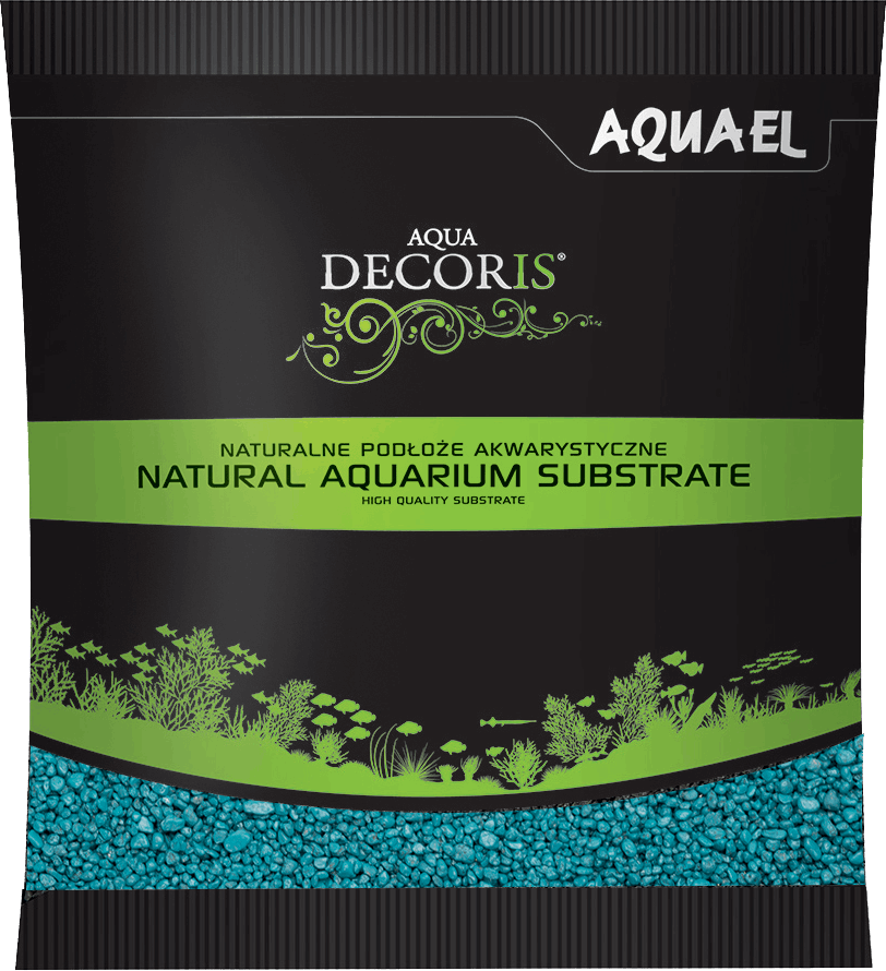 Aquael Decoris Färgat Kvartsgrus Turkos 2-3mm, 1kg
