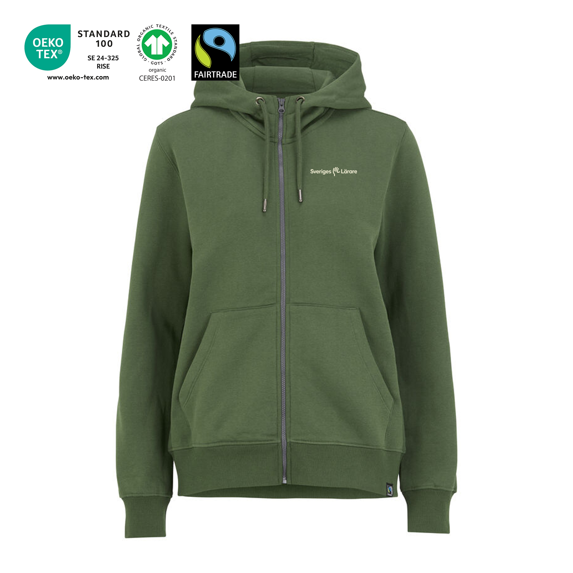 Hoodtröja full zip CottoVer - Dam