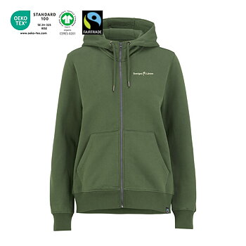 Hoodtröja full zip CottoVer - Dam