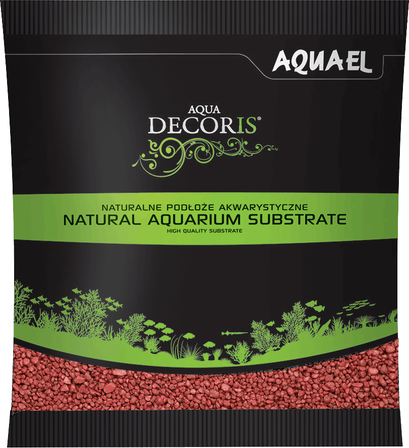 Aquael Decoris Färgat Kvartsgrus Röd 2-3mm, 1kg