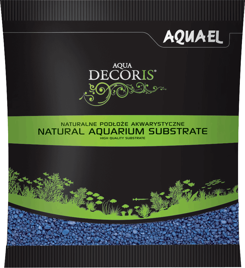 Aquael Decoris Färgat Kvartsgrus Blå 2-3mm, 1kg
