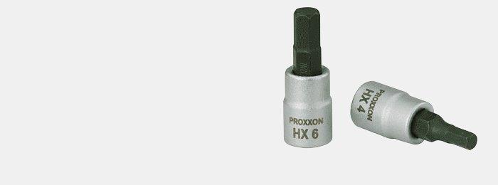 Proxxon 1/4inch allen socket bit, HX 2.5 mm, 33 mm length