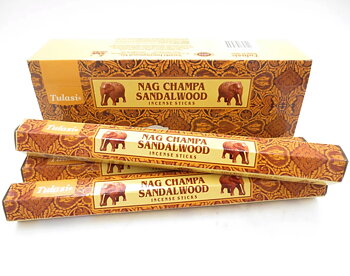 Tulasi Sandalwood Nag Champa Rökelsestickor - Hexagram