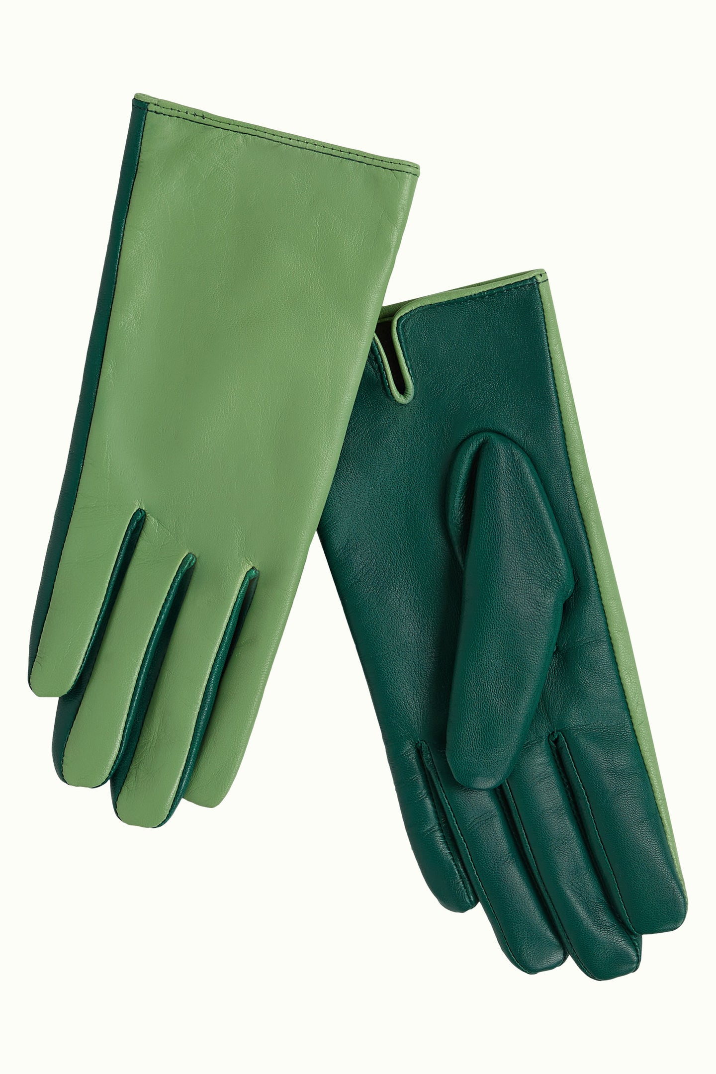 Leather Gloves Pine Green - 2