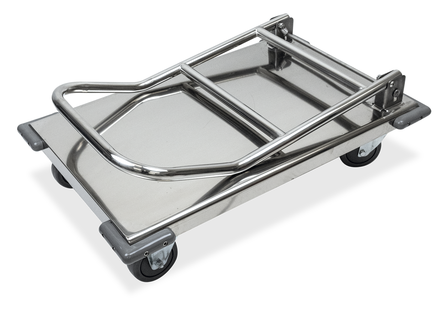 Platform stainless steel trolley with retractable handle - 2