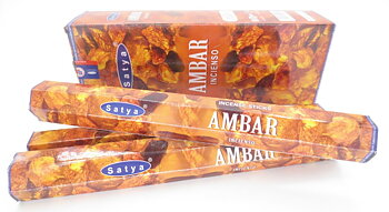 Satya Amber Rökelse - Hexagram Paket