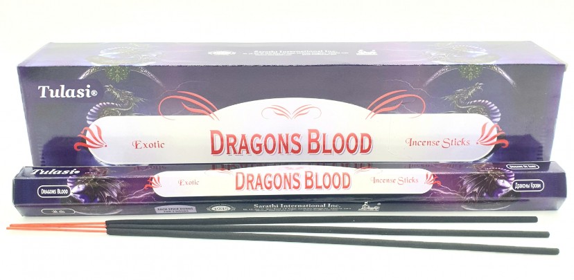Tulasi Dragons Blood Rökelse - Hexagram Paket