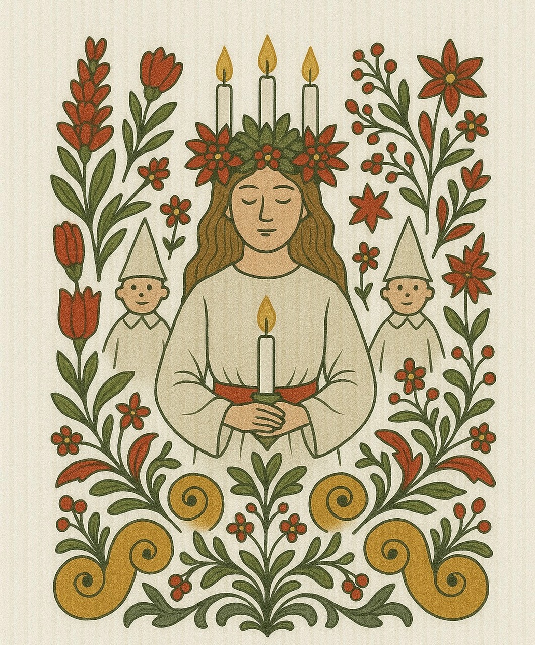 Geschirrtuch - Lucia (13. Dezember) 