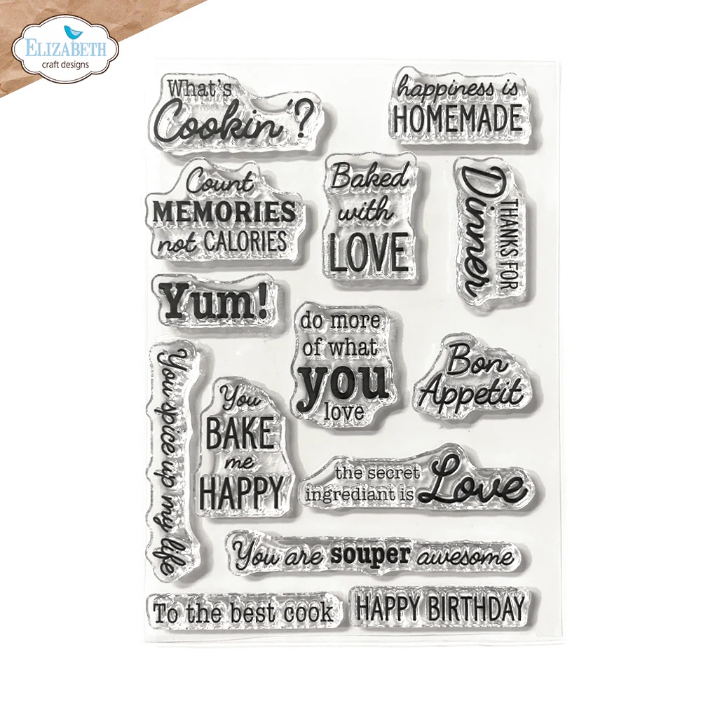 Elizabeth - Clear stamps - In the kitchen Sentiments