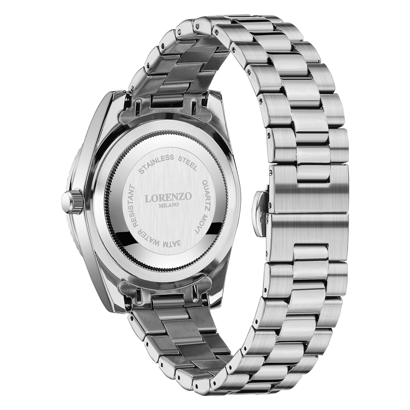 Lorenzo Day-Date Arabic Silver Blue - 4