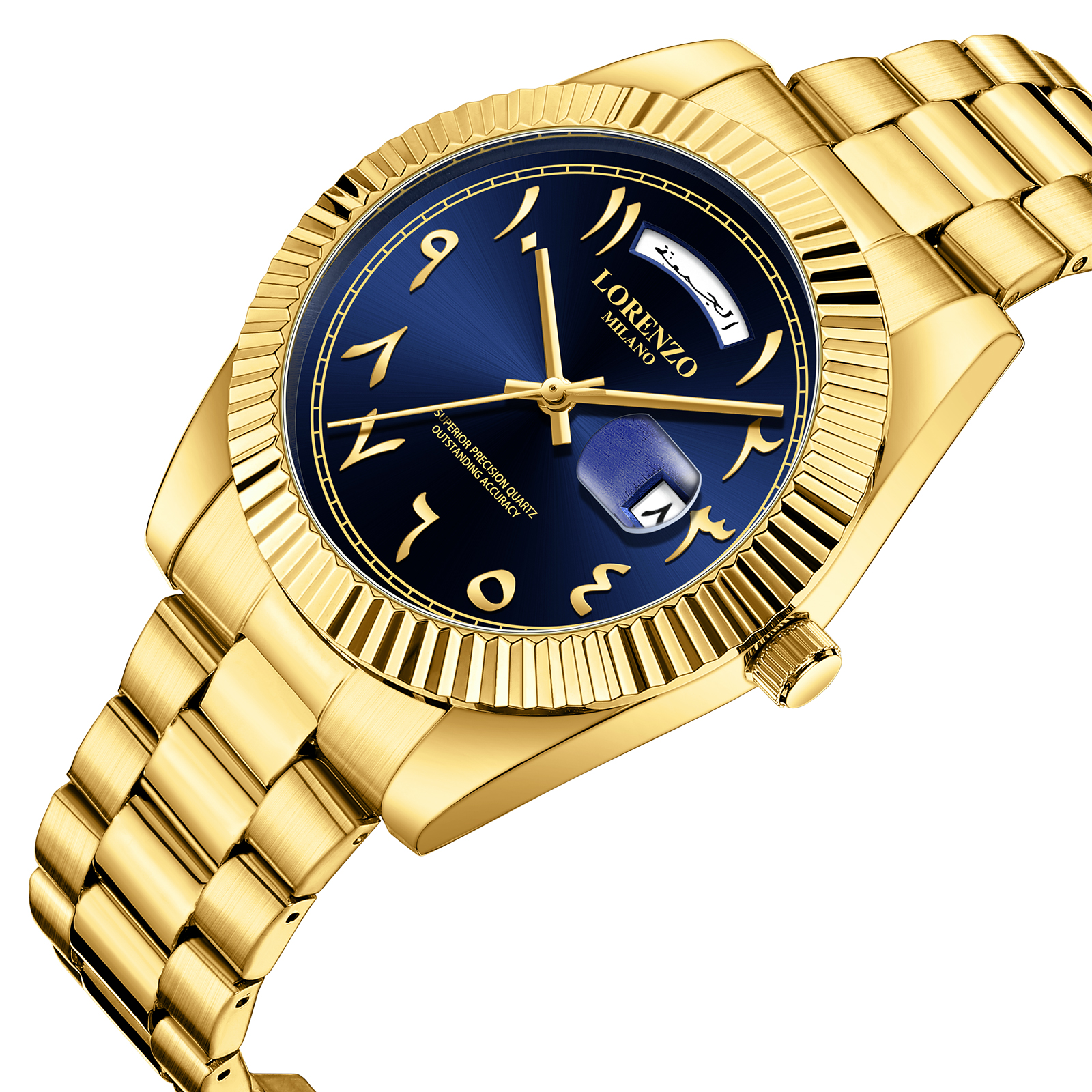 Lorenzo Day-Date Arabic Gold Blue - 2