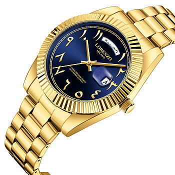 Lorenzo Day-Date Arabic Gold Blue