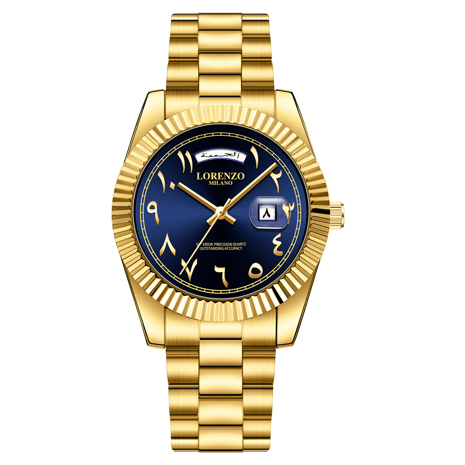 Lorenzo Day-Date Arabic Gold Blue