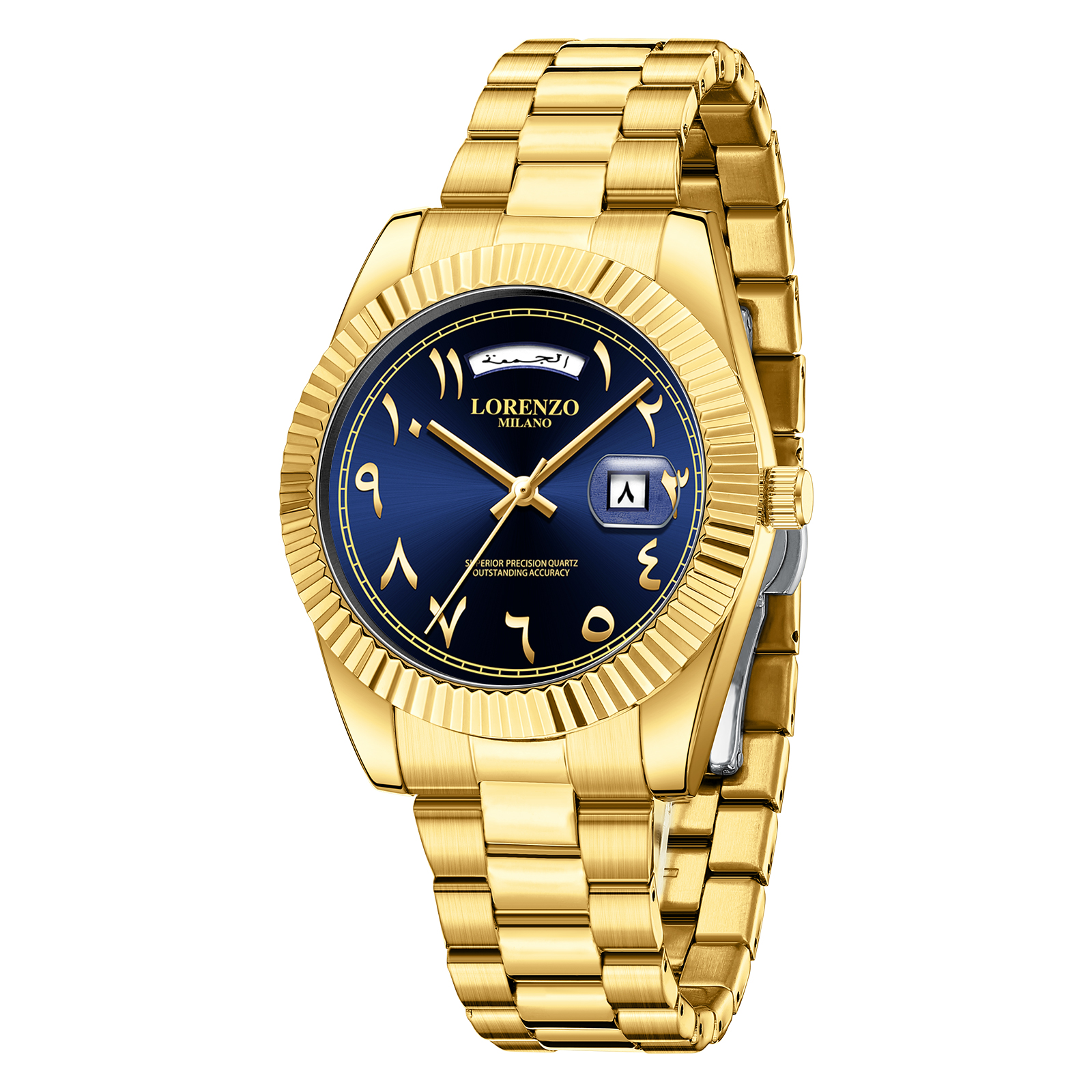 Lorenzo Day-Date Arabic Gold Blue - 3