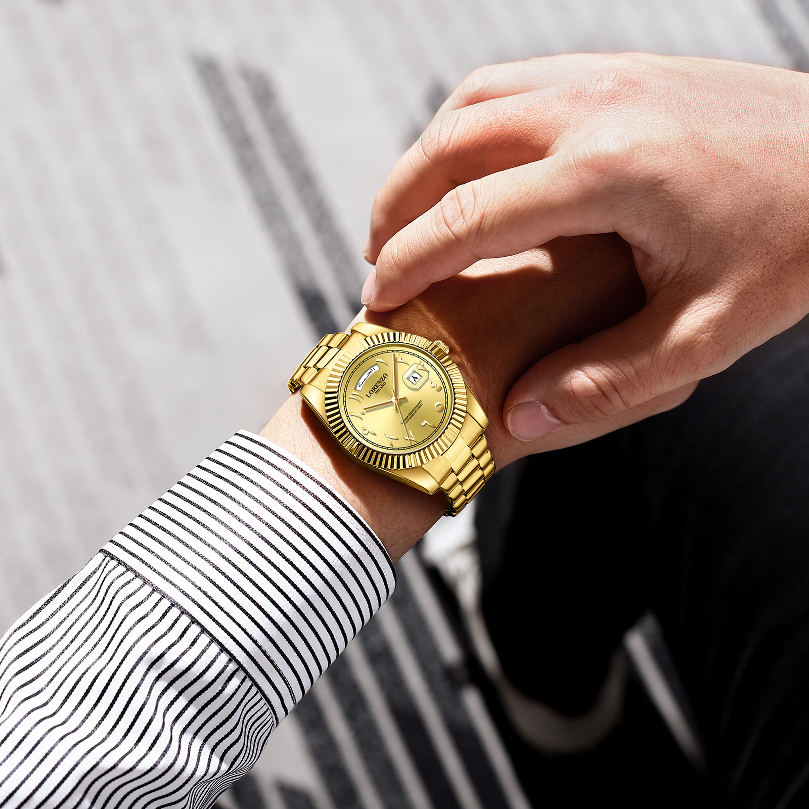 Lorenzo Day-Date Arabic Gold - 5