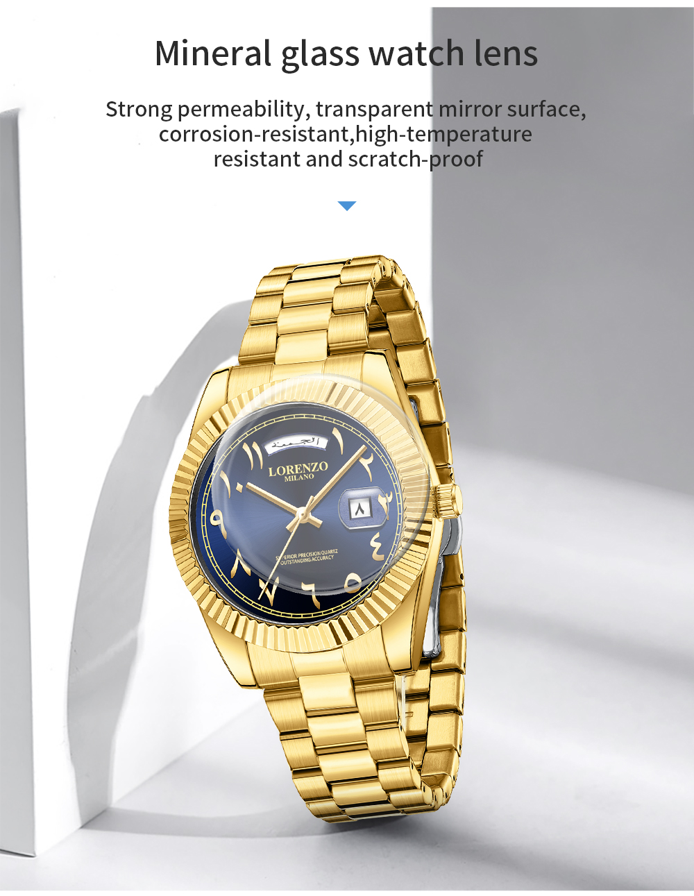 Lorenzo Day-Date Arabic Gold - 12