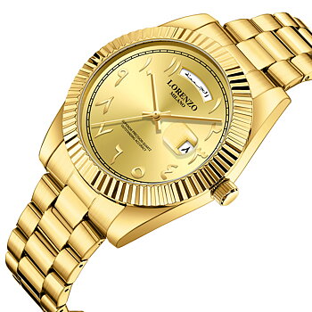 Lorenzo Day-Date Arabic Gold