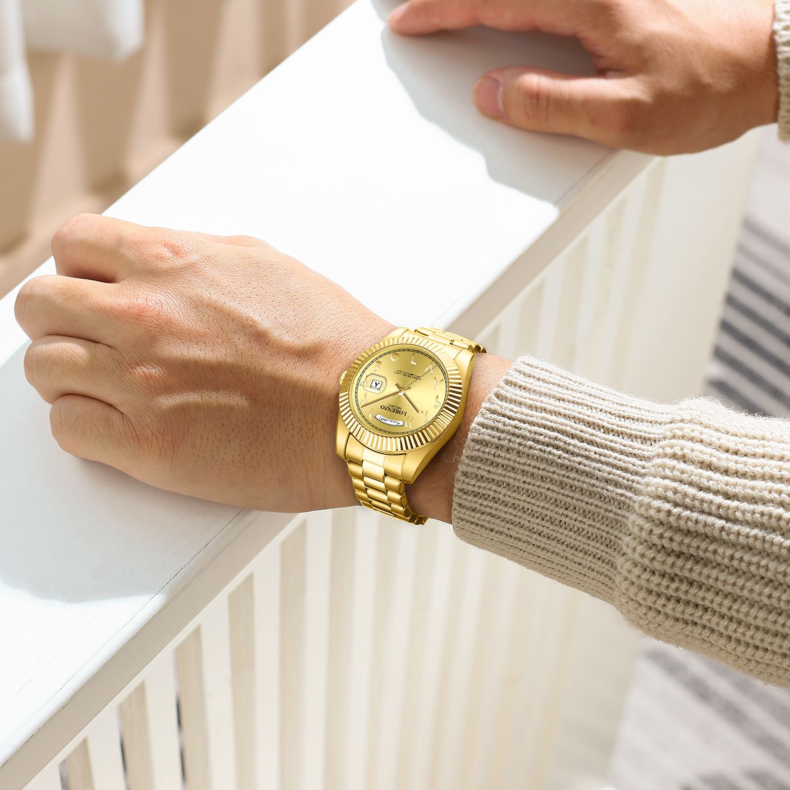 Lorenzo Day-Date Arabic Gold - 7