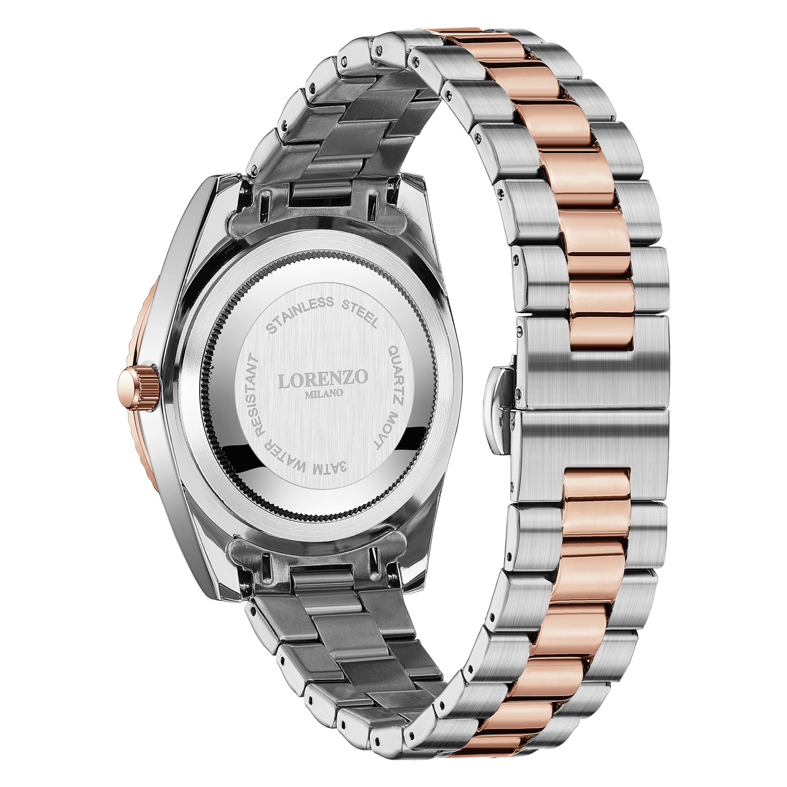 Lorenzo Day-Date Arabic Silver Rose Gold - 4