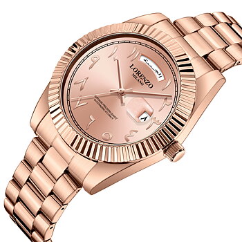 Lorenzo Day-Date Arabic Rose Gold