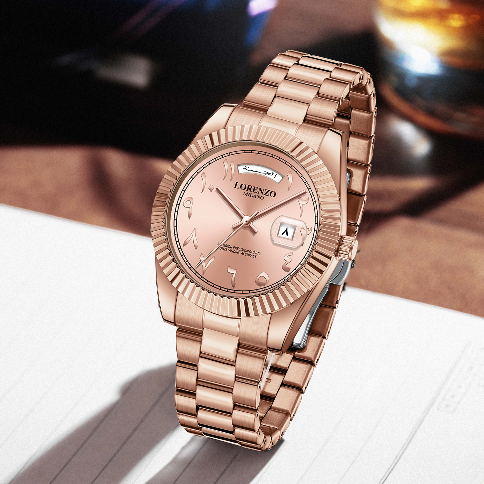 Lorenzo Day-Date Arabic Rose Gold - 9
