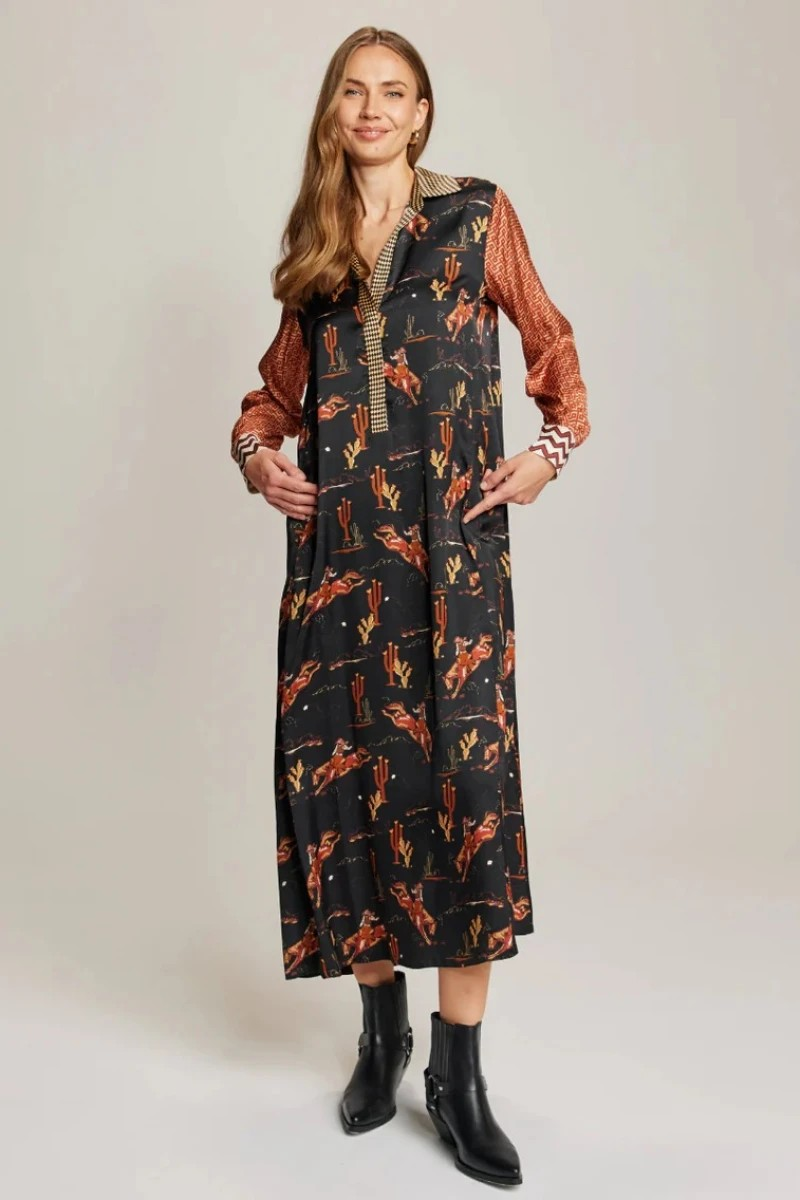 Kennedy Placket Maxi Dress - Me369