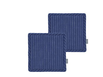 Södahl organic Line Grytlappar 20 x 20 cm 2 st Royal Blue/blå