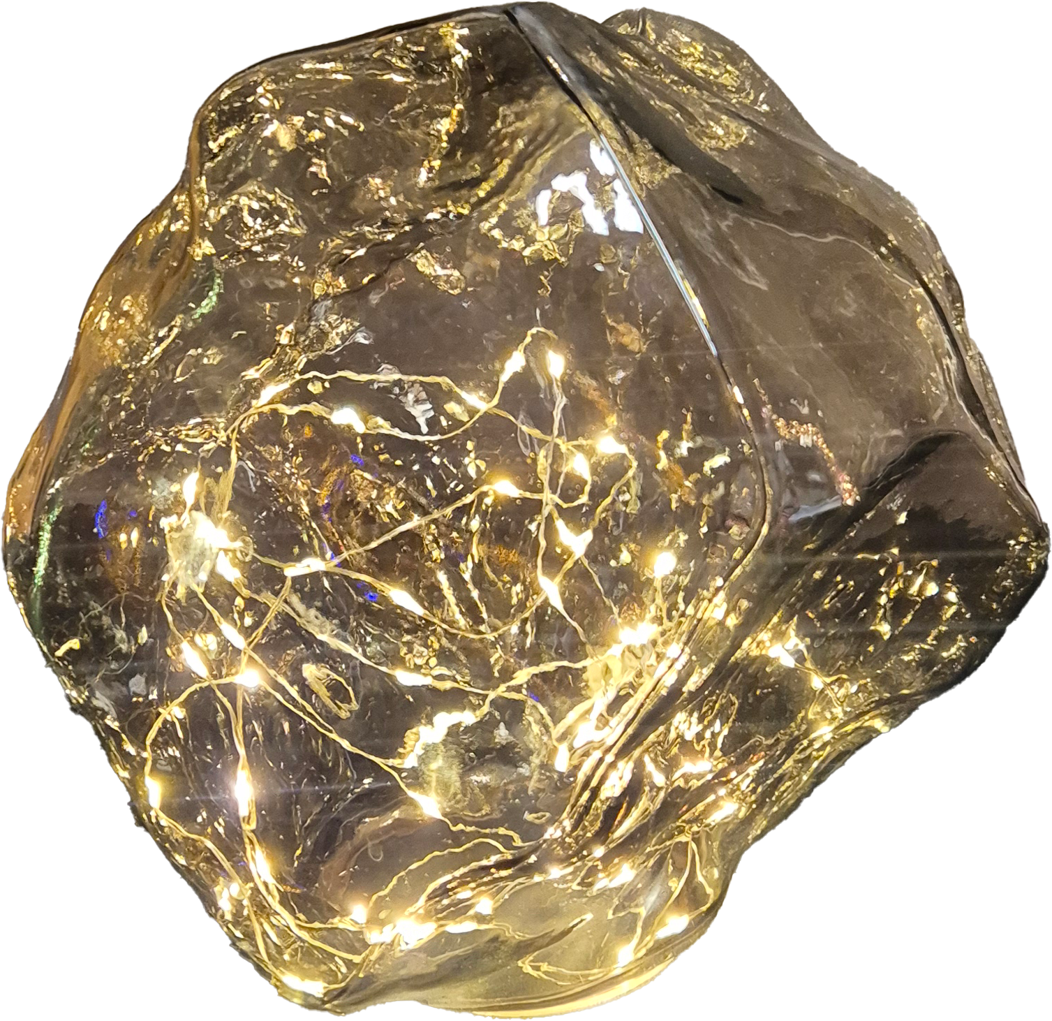 Table lamp - Stone - Glass - Beige - Timer/Dimmer - 20x22 cm - 2