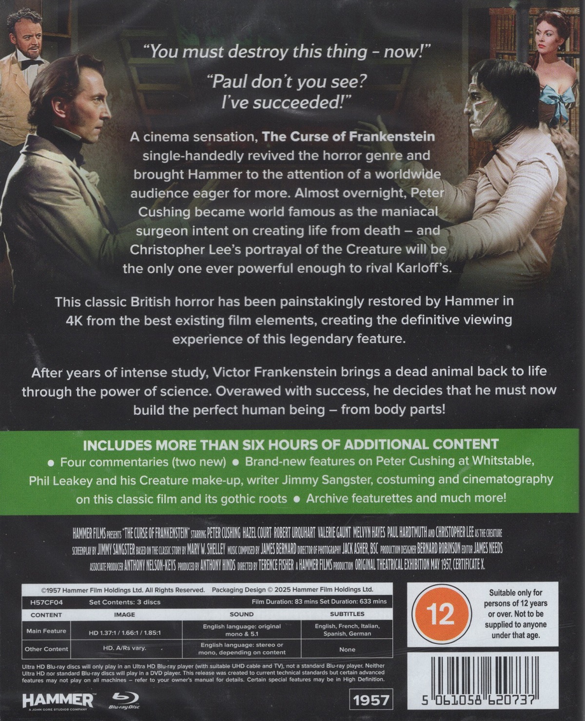 The Curse Of Frankenstein (ej svensk text) (Blu-ray) - 2
