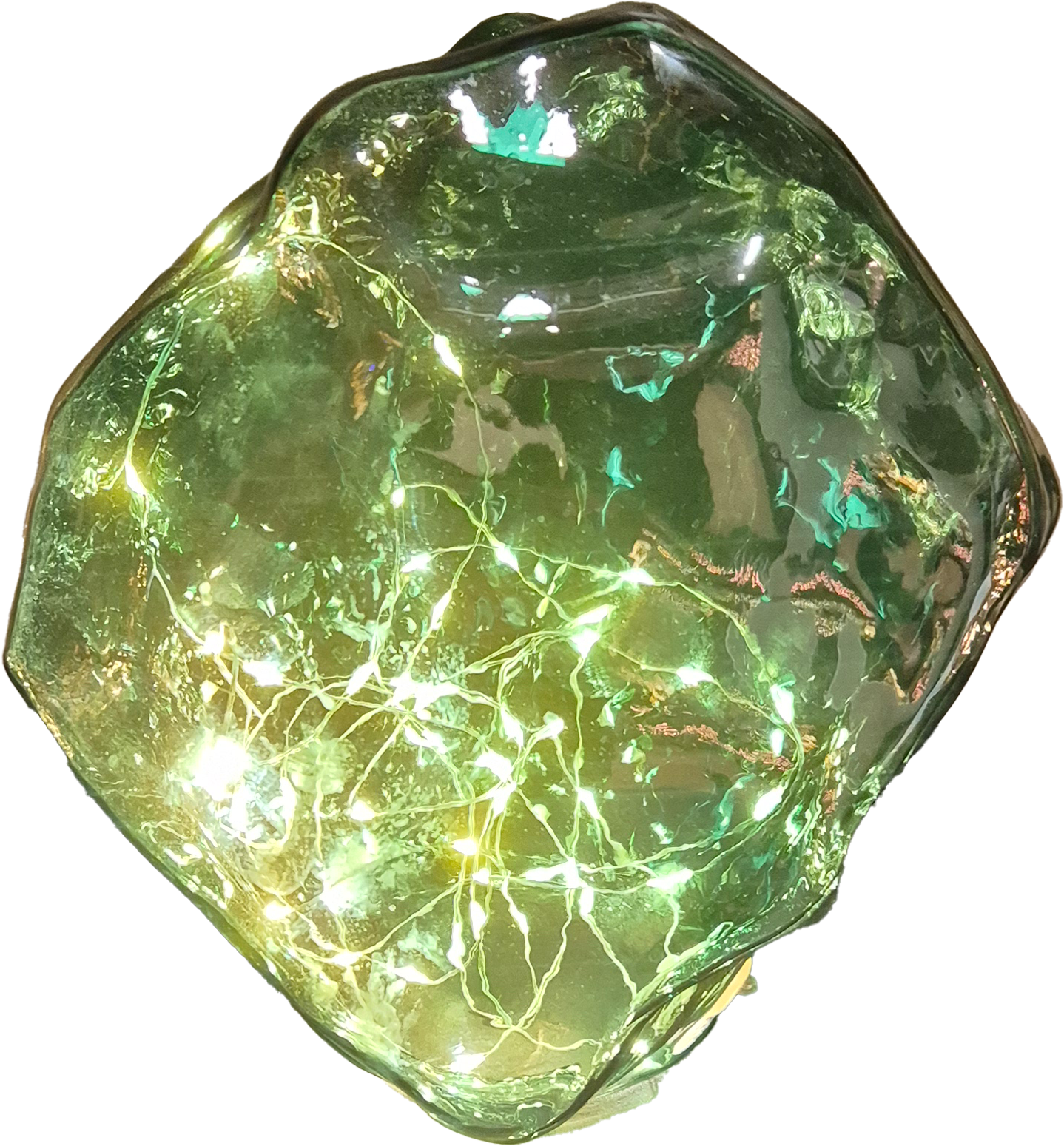 Table lamp - Stone - Glass - Green - Timer/Dimmer - 20x22 cm - 2