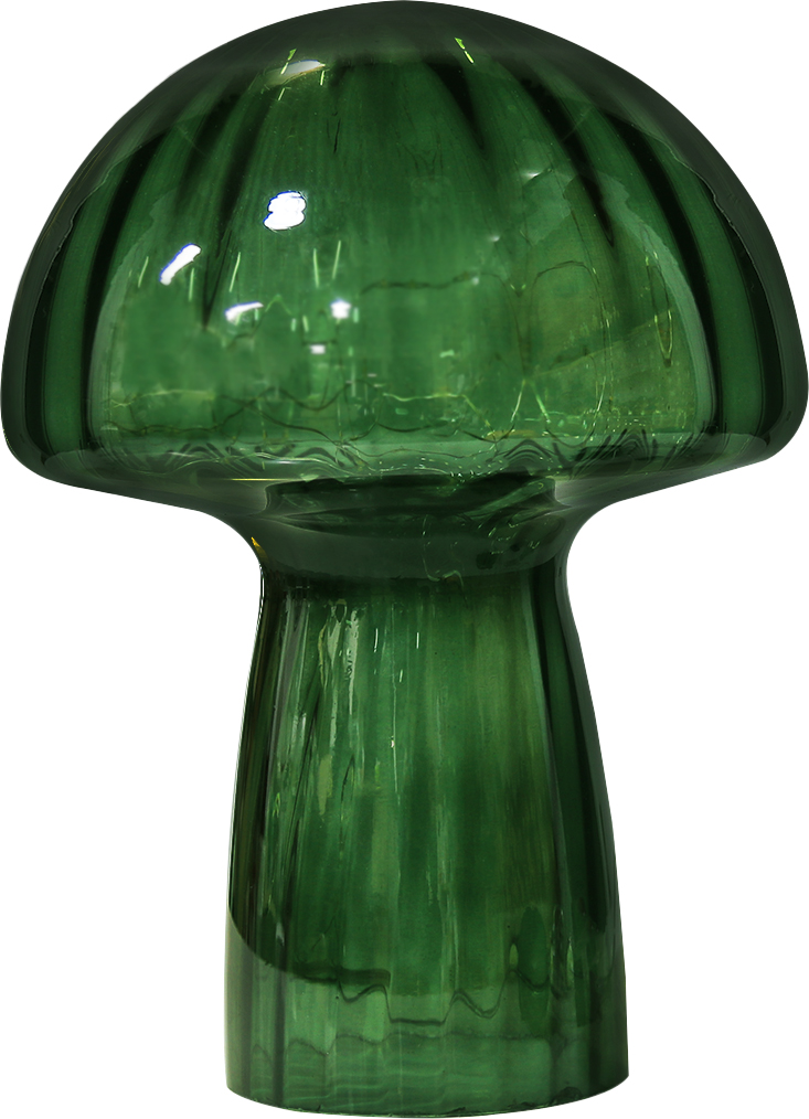Table lamp - Mushroom - Glass - Green - Timer/Dimmer - 23x18 cm - 3