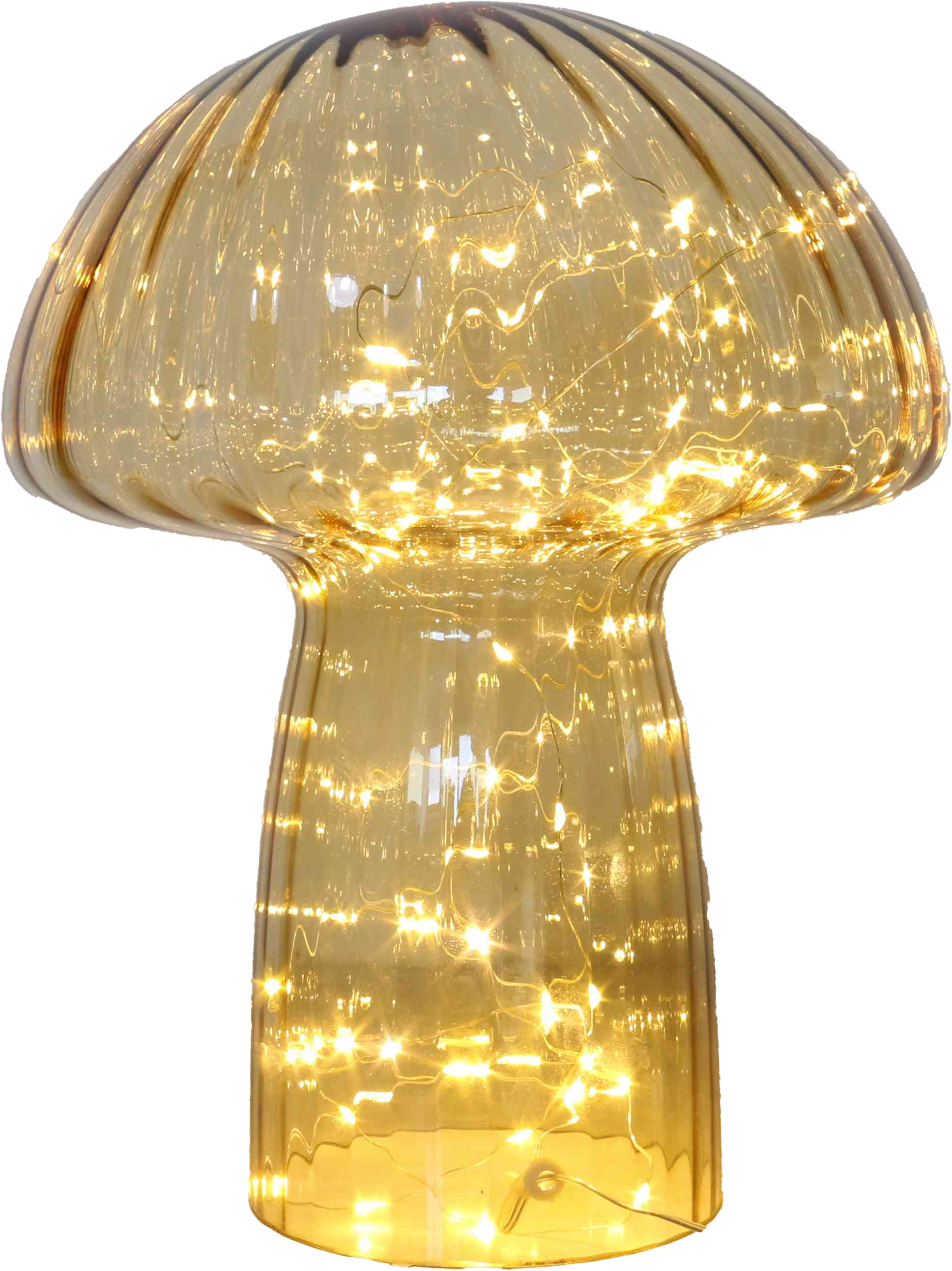 Table lamp - Mushroom - Glass - Beige - Timer/Dimmer - 35x27 cm - 2