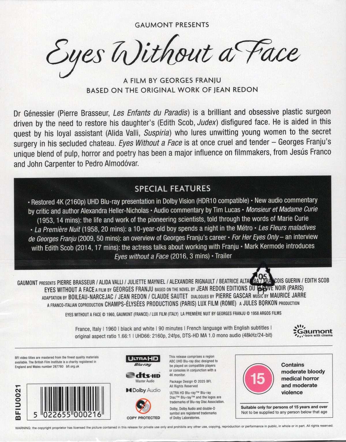 Eyes Without A Face (Limited Edition) (ej svensk text) (4K Ultra HD) - 2