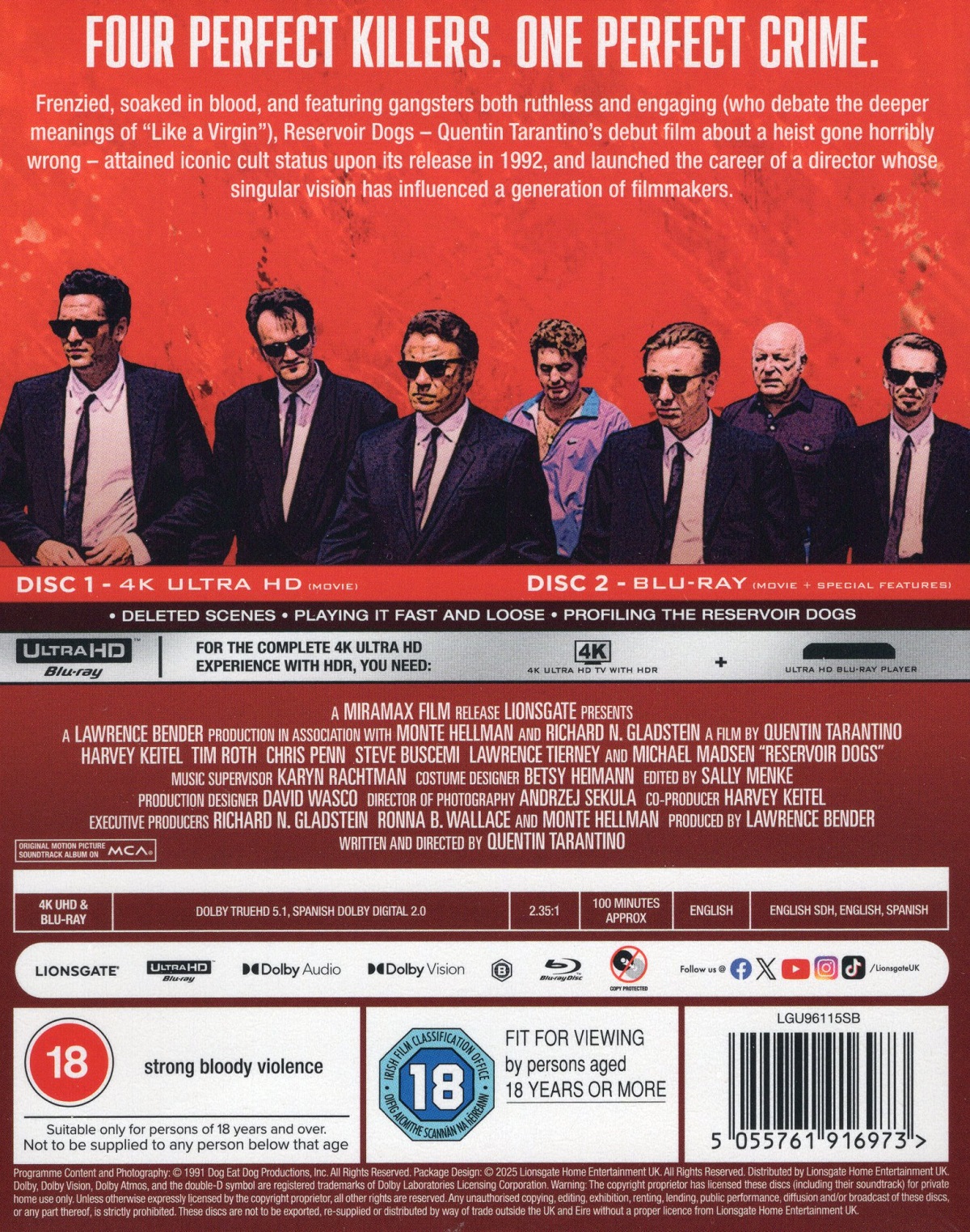 Reservoir Dogs (Limited Edition Steelbook) (ej svensk text) (4K Ultra HD + Blu-ray) - 2