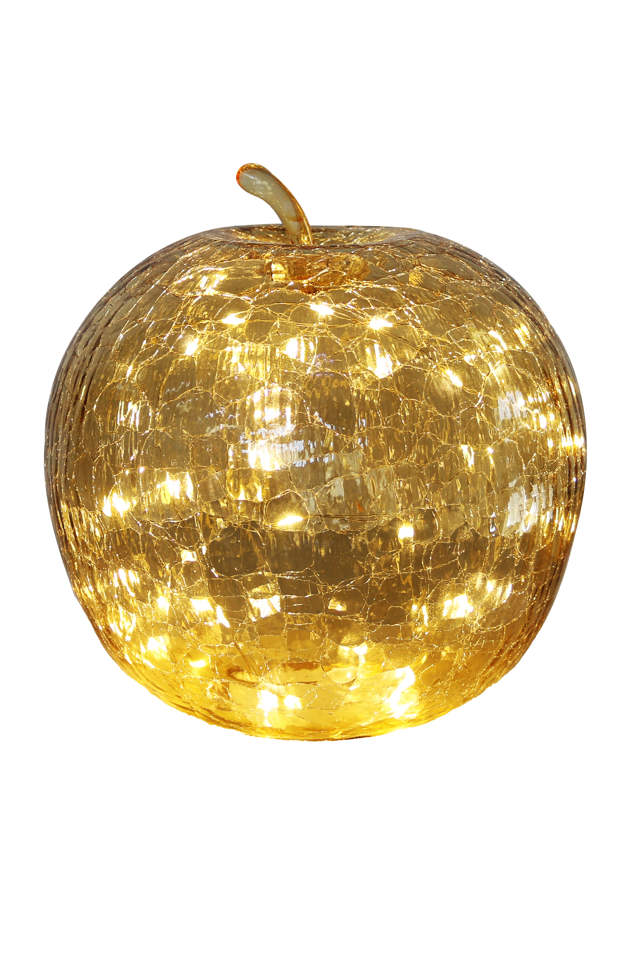 Bordslampa - Äpple - Glas - Beige - Timer/Dimmer - 22x20 cm - 6