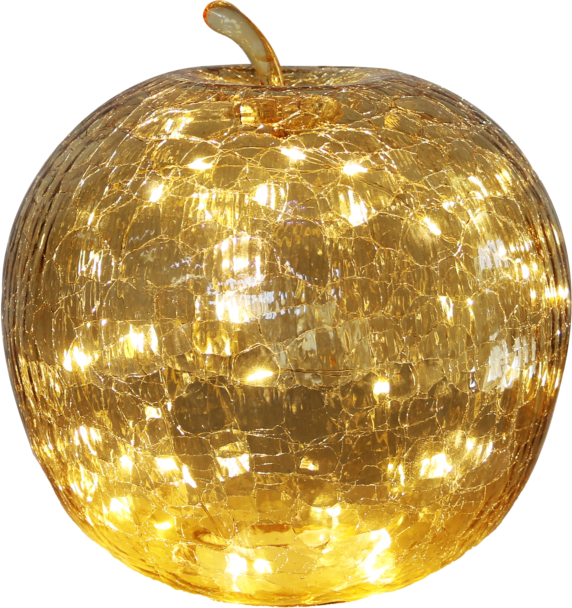Bordslampa - Äpple - Glas - Beige - Timer/Dimmer - 22x20 cm - 3