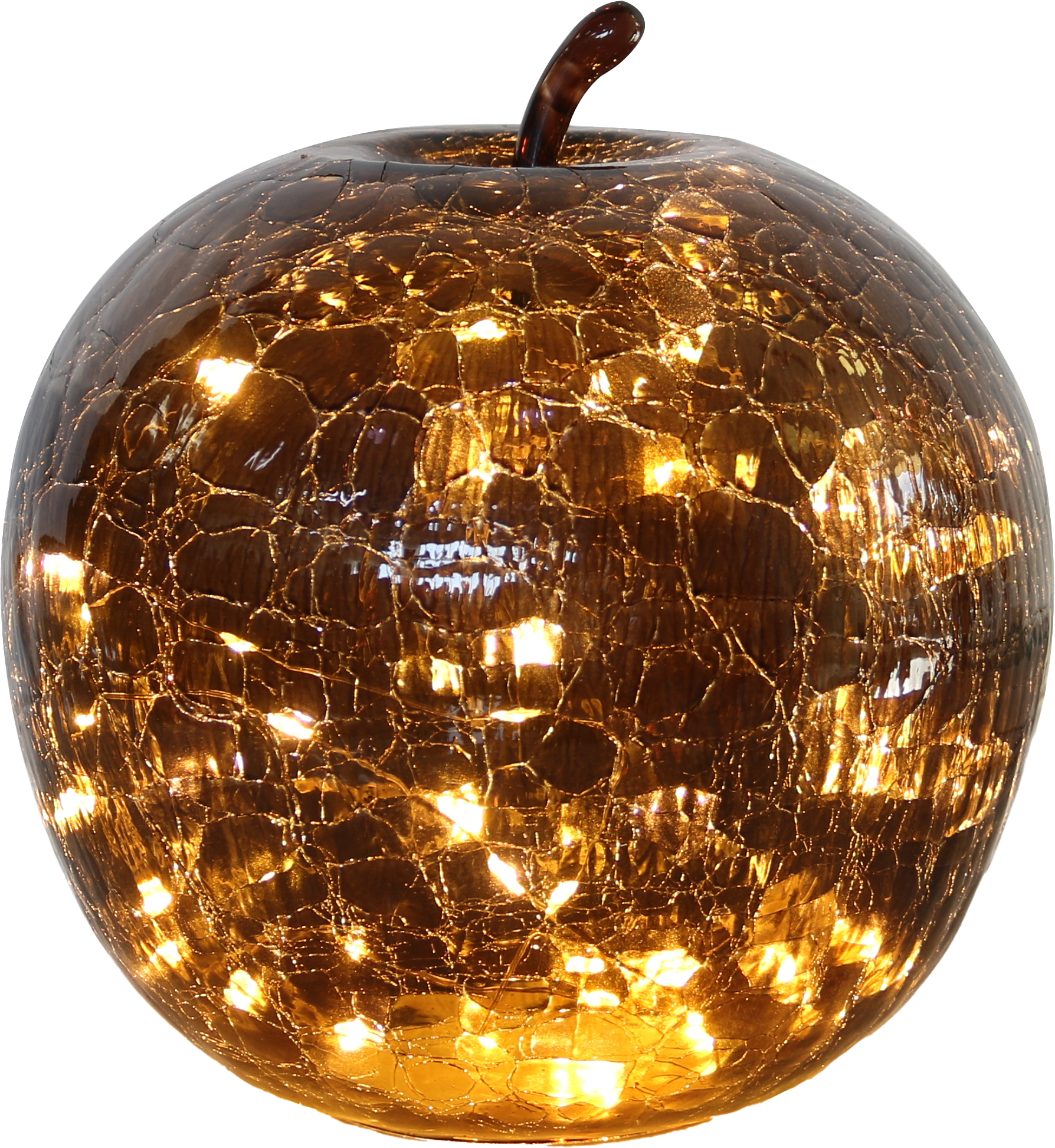 Table lamp - Apple - Glass - Brown - Timer/Dimmer - 22x20 cm - 2