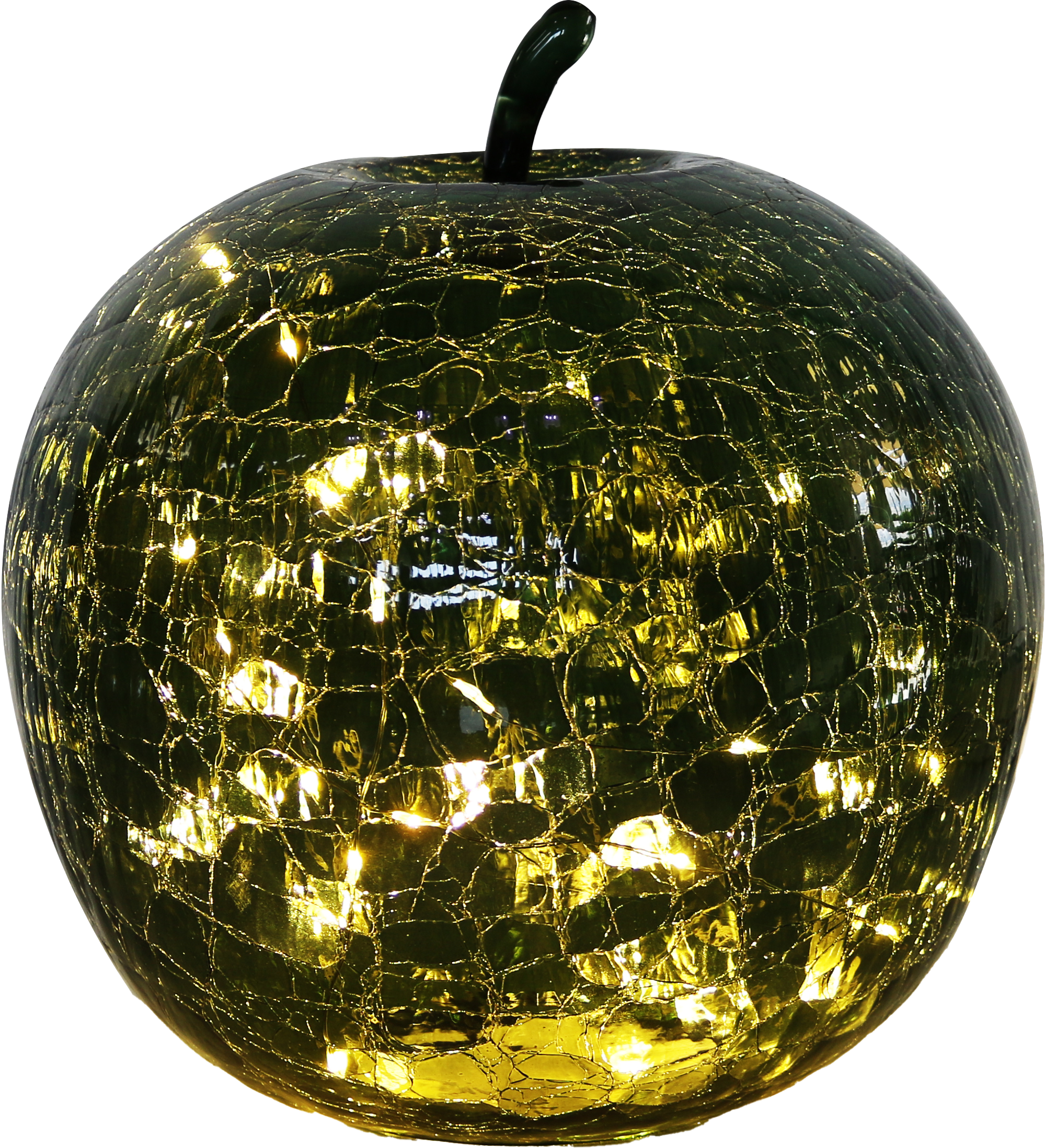 Bordslampa - Äpple - Glas - Grön - Timer/Dimmer - 22x20 cm - 2