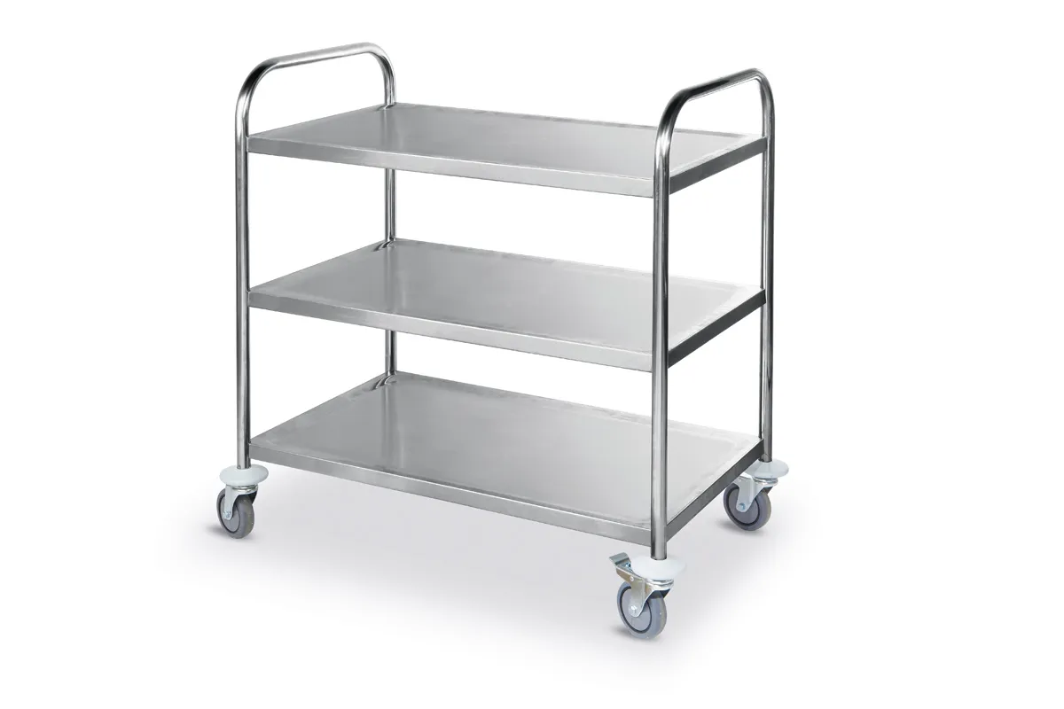 Service trolley with 3 levels
