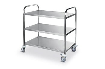 Service trolley with 3 levels